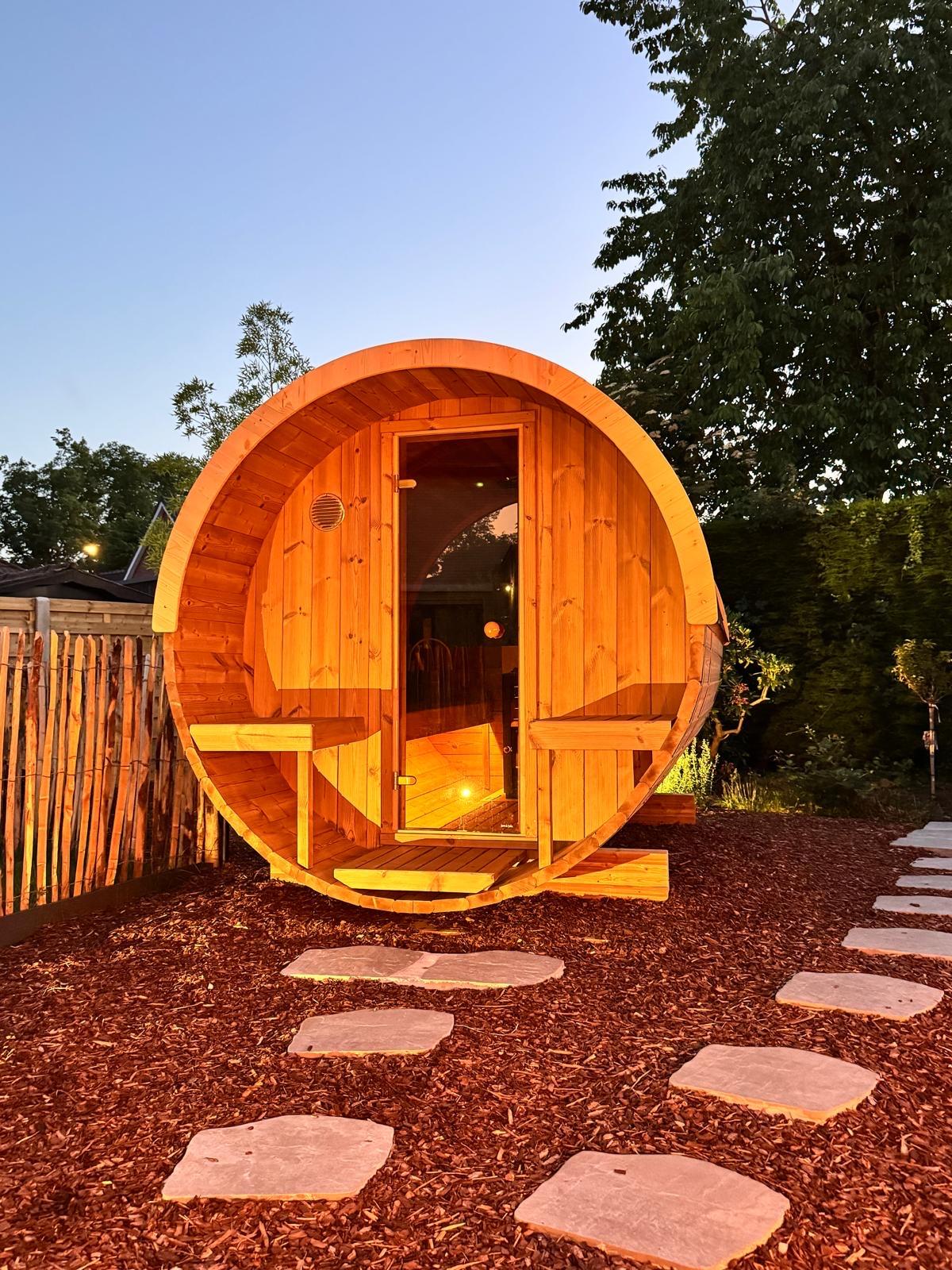 Houtgestookte barrelsauna